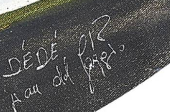 Signature 4 — Dédé · En bas à droite de la toile.