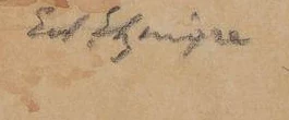 Signature 4 — Edouard Elzingre · En bas à droite de l’aquarelle.