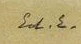 Signature 1 — Edouard Elzingre · En bas à droite du dessin, sur la feuille.