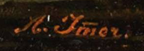 Signature — Edouard Imer · En bas à gauche de la peinture