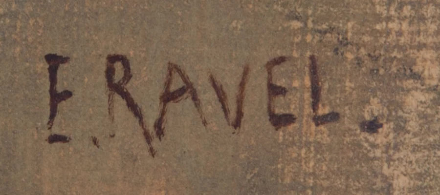 Firma 3 — Édouard Ravel · In basso a destra dell’opera.