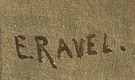 Firma 1 — Édouard Ravel · In basso a sinistra del dipinto.