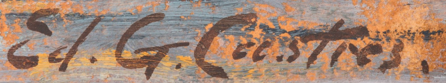 Signature 7 — Edouard Castres · En bas à droite de la peinture