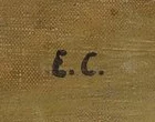 Monogramme 4 — Edouard Castres · En bas à droite de la toile.