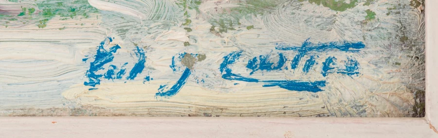 Signature 2 — Edouard Castres · En bas à droite de la peinture, juste au-dessus du bord inférieur.