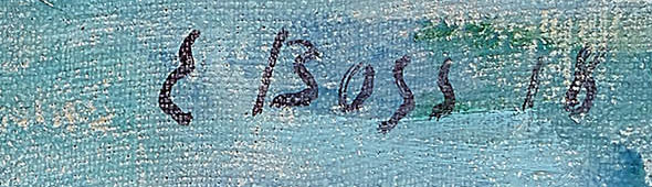Signatur 8 — Eduard Boss · Unten rechts auf der Leinwand