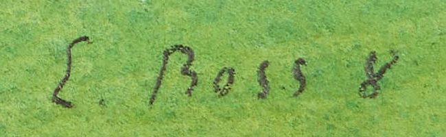 Signatur 1 — Eduard Boss · Unten rechts im Aquarell.