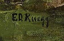 Signature — Eduard Rüegg · Lower right