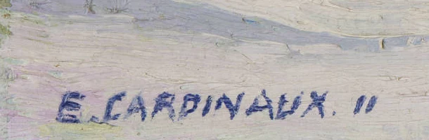 Signatur 2 — Emil Cardinaux · Unten links auf der Leinwand.