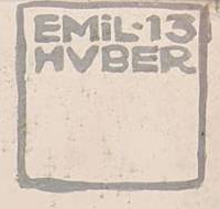 Signature — Emil Huber · En haut à droite