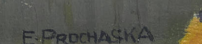 Firma 2 — Emil Prochaska · In basso a destra sulla tela