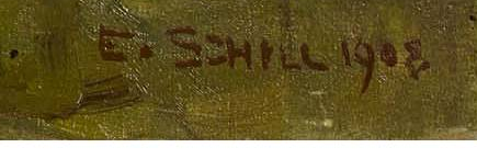 Firma 2 — Emil Schill · In basso a destra sulla tela
