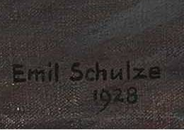 Signature — Emil Schulze · En bas à gauche