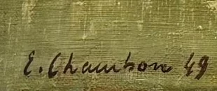 Signature 4 — Emile Chambon · En bas à gauche de la peinture.