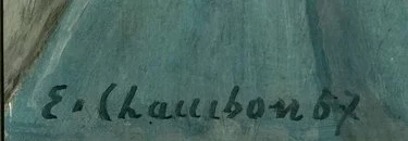 Signature 3 — Emile Chambon · En bas à gauche de la peinture.