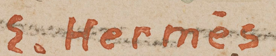 Signature 3 — Erich Hermès · Near the lower left of the work.