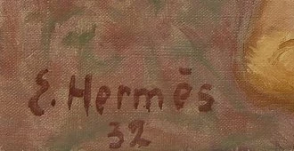 Signature 2 — Erich Hermès · At the lower left of the canvas.