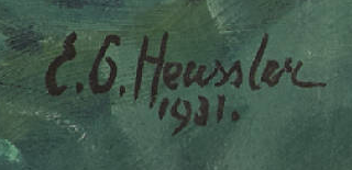 Signature 4 — Ernst Georg Heussler · En bas à droite