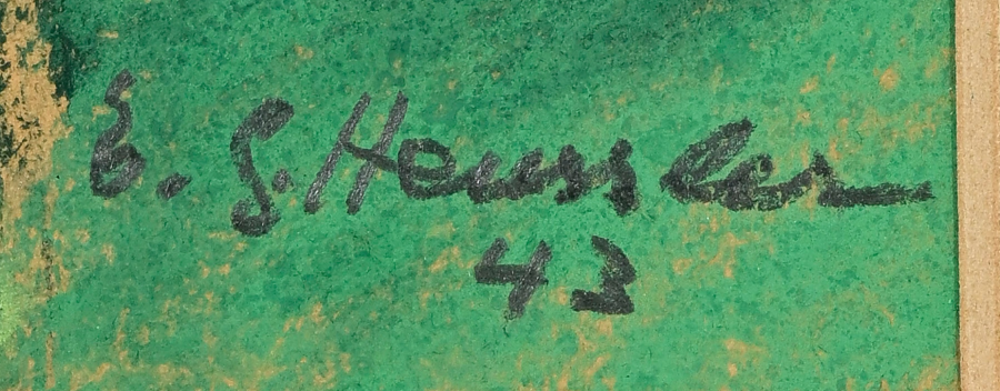Signature 2 — Ernst Georg Heussler · En bas à droite de l’œuvre