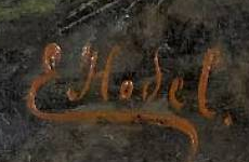 Signature — Ernst Hodel I. · Lower right
