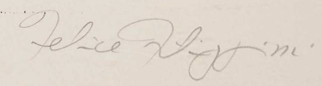 Signature 7 — Felice Filippini · En bas à droite, sous l’image imprimée.