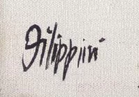 Signature 1 — Felice Filippini · En bas à gauche de la composition, sur le fond clair.