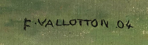Signature 5 — Félix Vallotton · En bas à droite