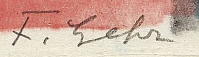Signature 5 — Ferdinand Gehr · Dans la marge inférieure, légèrement à gauche du centre.