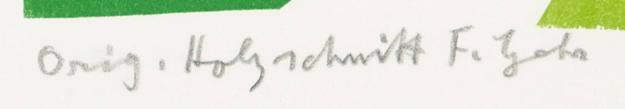 Signature 8 — Ferdinand Gehr · Dans la marge inférieure, légèrement à gauche du centre.