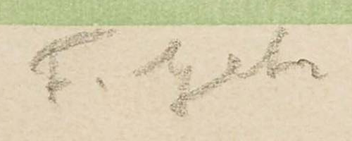 Signature 9 — Ferdinand Gehr · Dans la marge inférieure gauche, sous l’image imprimée.