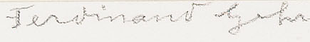 Signature 3 — Ferdinand Gehr · Sous l’image, en bas à gauche, sur le support.