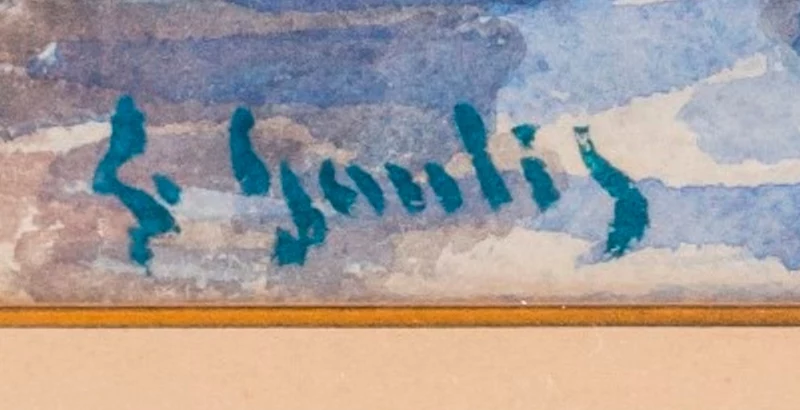 Signature — Fernand Gaulis · En bas à gauche de la surface peinte.