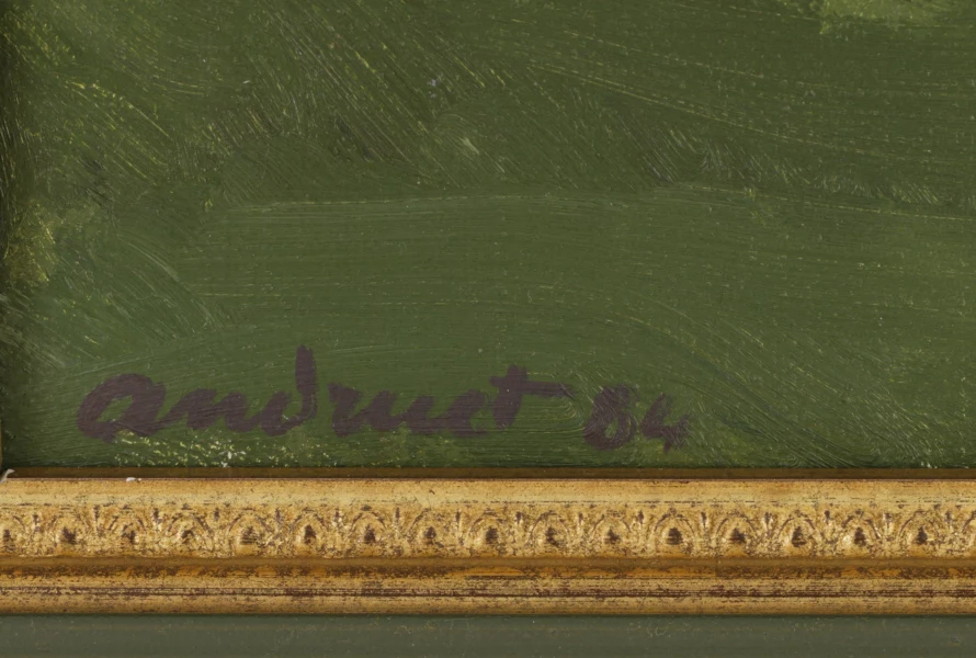 Signature — Francis Andruet · En bas à gauche de la toile.