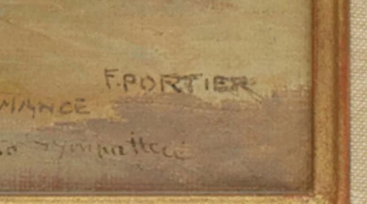 Firma 5 — Francis Portier · Nell’angolo inferiore destro della tela.