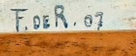 Monogram 3 — François de Ribaupierre · Lower left of the canvas