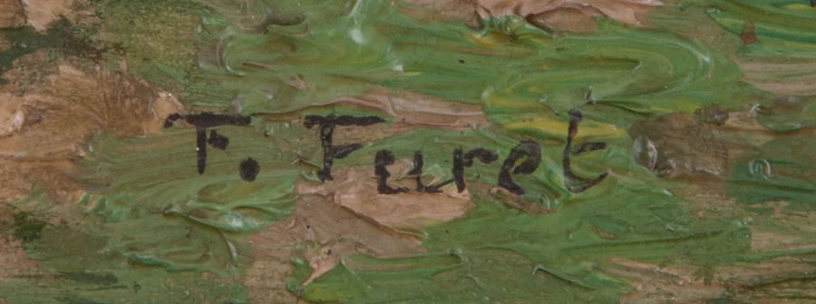 Signature 2 — François Furet · At the lower right of the painted surface.