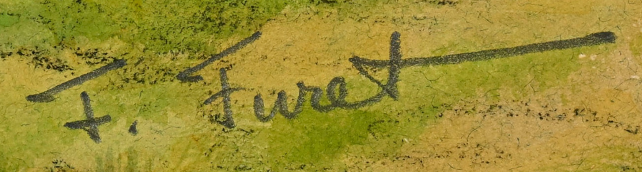 Signature 3 — François Furet · At the lower right of the work.
