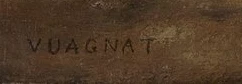 Signatur 2 — François Vuagnat · Unten links im Gemälde.