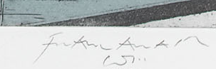Signature 8 — Franz Anatol Wyss · Dans la marge inférieure droite, sous l’image imprimée.