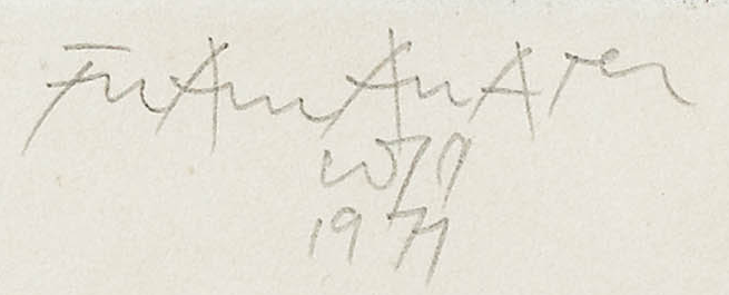 Signature 1 — Franz Anatol Wyss · En bas à droite, sous l’image imprimée