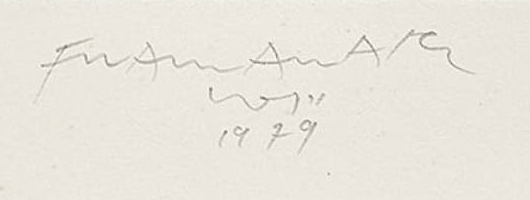Signature 5 — Franz Anatol Wyss · Sous le panneau droit, dans la marge inférieure.