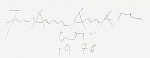 Signature 9 — Franz Anatol Wyss · Sous l’image, au centre de la marge inférieure.