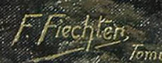Signature — Franz Fiechter · En bas à gauche de la toile