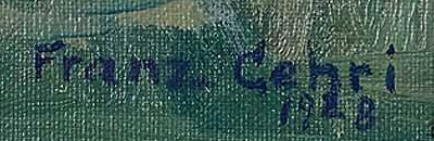 Signature 1 — Franz Gehri · En bas à gauche