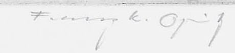 Signature 8 — Franz Karl Opitz · En bas à droite, sous l’image imprimée