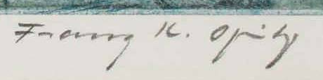 Signature 2 — Franz Karl Opitz · Dans la marge inférieure droite de l’estampe.