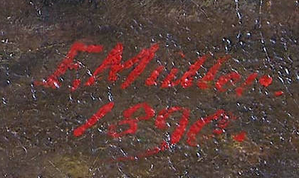 Signature — Franz Müller · At the lower right of the canvas