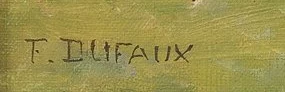 Firma 5 — Frédéric Dufaux · In basso a sinistra sulla tela.