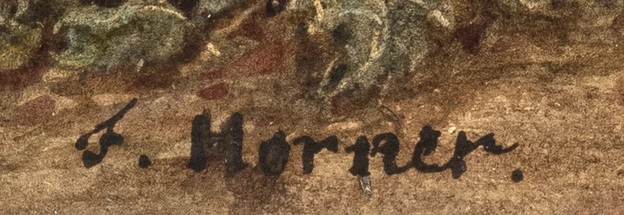 Firma — Friedrich Horner · Nell’angolo inferiore destro dell’opera.