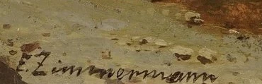 Firma 2 — Friedrich R. Zimmermann · Sul margine inferiore del dipinto, leggermente a sinistra del centro.